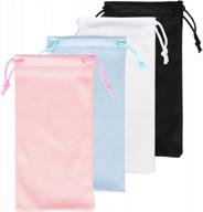 protect your sunglasses with vemiss 4-pack microfiber pouches - soft eyeglass cases for convenient storage anywhere logo