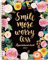 2023 daily planner with printed tabs and flexible cover: 8'' x 10'' appointment book for january-december 2023 logo