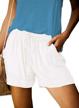 🩳 comfy and stylish: qacohu women's summer shorts with pockets and elastic waist logo