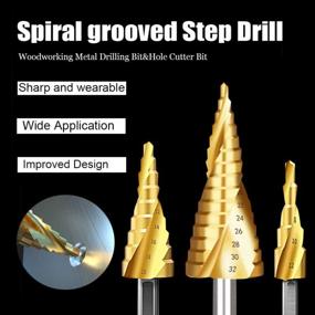 img 2 attached to Efficient Woodworking Metal Drilling With Yangoutool 3Pcs HSS Spiral Grooved Step Drill Bit Set