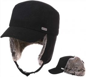 img 4 attached to Winter Hunting Ski Hat With Earflap Trapper And Elmer Fudd Style For Both Genders- Adjustable Size (54-62CM)