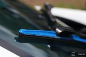 img 3 attached to Clix Wipers - Blue Carbon Fiber Automotive Wiper Blades - Universal Clip On Replacement Windshield-Wipers - All-Weather - Single Blade (14&#34