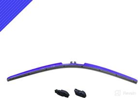 img 4 attached to Clix Wipers - Blue Carbon Fiber Automotive Wiper Blades - Universal Clip On Replacement Windshield-Wipers - All-Weather - Single Blade (14&#34