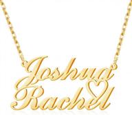 personalize your style with shinelady's custom name necklace: 18k gold plated with birthstone & heart detail - gift for women logo
