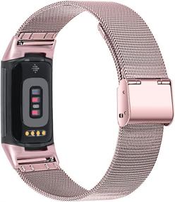 img 4 attached to Chofit Compatible Adjustable Stainless Wristband Wellness & Relaxation - App-Enabled Activity Trackers