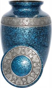 img 1 attached to Personalized Blue Extra Large Funeral Urn For Your Beloved Companion'S Cremation Needs