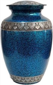 img 3 attached to Personalized Blue Extra Large Funeral Urn For Your Beloved Companion'S Cremation Needs