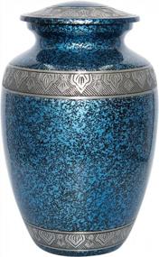 img 2 attached to Personalized Blue Extra Large Funeral Urn For Your Beloved Companion'S Cremation Needs