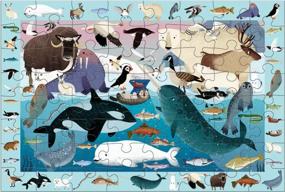 img 3 attached to Explore The Arctic With Mudpuppy'S Colorful 64 Piece Puzzle For Kids - Find 40+ Hidden Images Of Animals, Fish, And Birds Living In The Arctic!