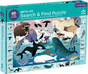img 4 attached to Explore The Arctic With Mudpuppy'S Colorful 64 Piece Puzzle For Kids - Find 40+ Hidden Images Of Animals, Fish, And Birds Living In The Arctic!
