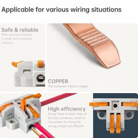 img 2 attached to GKEEMARS 20Pcs Quick Wire Splitter Connectors For AWG 24-12: Effortless 4 Way T Tap Wire Connections