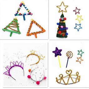 img 1 attached to 🎉 300Pcs Glitter Sparkle Pipe Cleaners: Fun Craft Stems for DIY, Arts, Weddings!