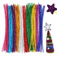 🎉 300pcs glitter sparkle pipe cleaners: fun craft stems for diy, arts, weddings! logo