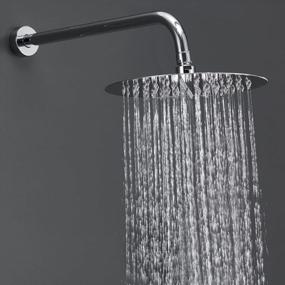 img 3 attached to Gabrylly 10" Stainless Steel Rainfall Ceiling Mount Shower Head, Chrome Finish, 2.5 GPM Water Flow
