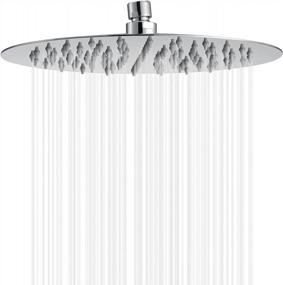 img 4 attached to Gabrylly 10" Stainless Steel Rainfall Ceiling Mount Shower Head, Chrome Finish, 2.5 GPM Water Flow