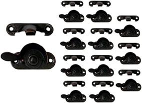 img 1 attached to Secure Your Windows With QCAA Steel Sash Locks - 12 Pack, Oil Rubbed Bronze Finish