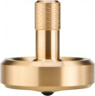 dst-820: djuiinostar premium spinning top - cnc machined from solid brass, high precision desk toy (avg 5-8 min. spin time, best record 11+) логотип