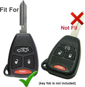 img 3 attached to Coolbestda Rubber Keyless Entry Remote Fob Case Skin Cover for Chrysler 200 300 PT Cruiser Dodge Charger Magnum Durango Jeep Grand Cherokee Commander Liberty OHT692427AA (2-Pack)