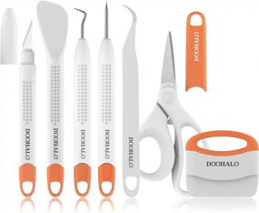 img 4 attached to DOOHALO Weeding Tools Bundle: Vinyl Craft Weeder Kit For Cricut Silhouette, Paper Knife, Scraper, Spatula & More!