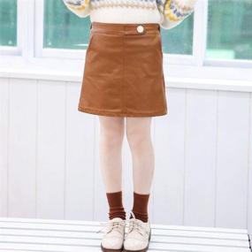 img 3 attached to WeLaken Leather Toddler Fashion Skirts Girls' Clothing : Skirts & Skorts