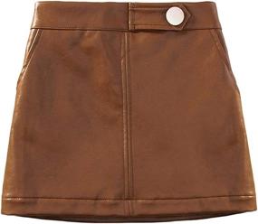 img 4 attached to WeLaken Leather Toddler Fashion Skirts Girls' Clothing : Skirts & Skorts