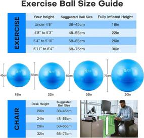 img 1 attached to Extra Thick Exercise Ball For Workout Fitness Balance - Gruper Yoga Ball In 45-75Cm - Anti Burst Yoga Chair For Home And Office With Hand Pump & Workout Guide Access Included