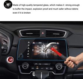 img 2 attached to 🚗 Premium 7 Inch Car Navigation Screen Protector for 2017-2022 CRV EX EX-L Touring by HiMoliwa - Scratch-Resistant, Ultra HD Clear Tempered Glass, 9H Hardness 0.33mm