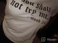 img 1 attached to Dresswel Women'S Thou Shall Not Try Me Shirt: Letter Print T-Shirt With A Funny Twist, Pocket Sweatshirt, And Top-Quality Tee Tops review by Nicole Harty
