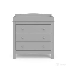 img 1 attached to 🚪 Graco Noah Dresser - 35.43x17.52x31.97 Inch - Pack of 1 - Pebble Gray