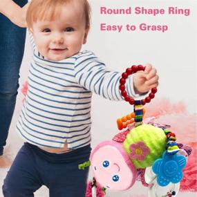 img 1 attached to 👶 COLVWOFA Baby Hanging Rattles Toys for 0-18 Months with Teether and Clip on Toy for Stroller, Car Seat, Activity Gym – Soft Cartoon Animal Gift Ideas for Newborn