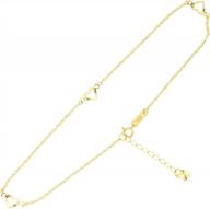 14k yellow gold diamond cut open hearts station anklet adjustable, 9 inches- 10 inches logo