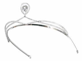 img 1 attached to SAMKY Elegant Ribbon Design Crystal Wedding Bridal Tiara Crown T1038