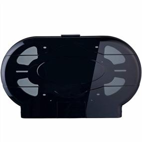 img 4 attached to Janico 9-дюймовый двухрулонный настенный диспенсер для туалетной бумаги, полупрозрачный черный (2010 г.)