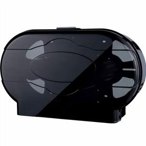 img 3 attached to Janico 9-дюймовый двухрулонный настенный диспенсер для туалетной бумаги, полупрозрачный черный (2010 г.)