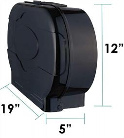 img 2 attached to Janico 9-дюймовый двухрулонный настенный диспенсер для туалетной бумаги, полупрозрачный черный (2010 г.)