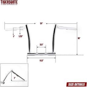 img 1 attached to TIGERSGATE Handlebar Sportster 1994 2022 1998 2013