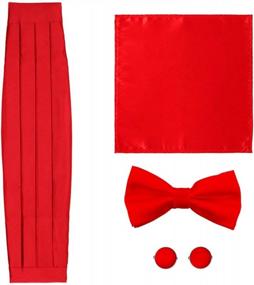 img 2 attached to Epoint Men'S Fashion Gift Set: Bow Tie, Hanky, And Cufflinks For The Best Style And Value