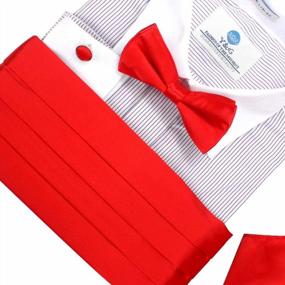 img 1 attached to Epoint Men'S Fashion Gift Set: Bow Tie, Hanky, And Cufflinks For The Best Style And Value