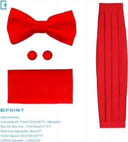 img 3 attached to Epoint Men'S Fashion Gift Set: Bow Tie, Hanky, And Cufflinks For The Best Style And Value