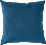 17x17 azure velvet texture decorative throw pillow by amazon brand - rivet logo