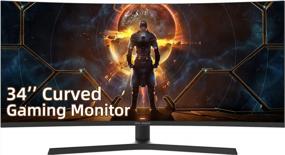 img 4 attached to Idea Display 34 Inch Gaming Monitor 165Hz, Curved Screen, OG34W-165HZ, HD, HDMI
