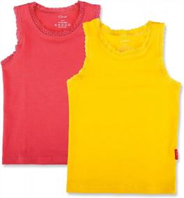 img 4 attached to 2-Pack Girls' Cotton Lace Tank Tops: Soft & Breathable Cami Undershirts From CUNYI!