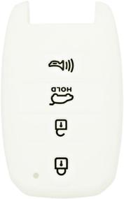 img 2 attached to 🔑 SEGADEN Silicone Cover Protector Case for KIA 4 Button Smart Remote Key Fob - White