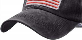 img 2 attached to Unisex Patriotic USA Flag Caps For All