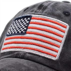 img 3 attached to Унисекс патриотические кепки с флагом США для всех