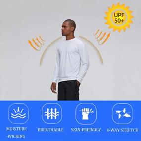 img 2 attached to UPF 50+ Men'S Long Sleeve Rash Guard Swim Shirts With Sun Protection For Fishing, Hiking, Running, And Surfing