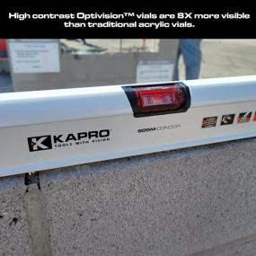 img 2 attached to Kapro 905 Condor - Professional Magnetic Box Level + High Contrast OPTIVISION Red Vial - 24