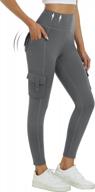 warm and stylish: women's fleece lined cargo leggings for winter hikes and outdoor adventures logo