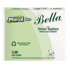 img 1 attached to Marcal Pro Bella White Table Napkins, 15 X 17 Inches.