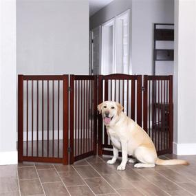 img 1 attached to 🚪 Versatile 360 Configurable Dog Gate with Convenient Door: Primetime Petz